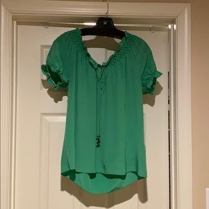 Joie geek shot sleeve silk blouse